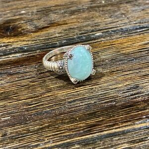 Sterling Silver Aqua Chalcedony Statement Ring